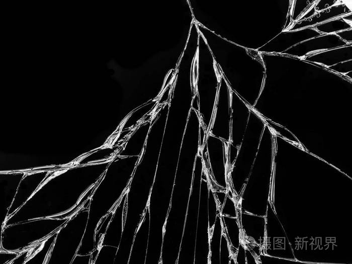 孤立的真实裂纹玻璃效应.