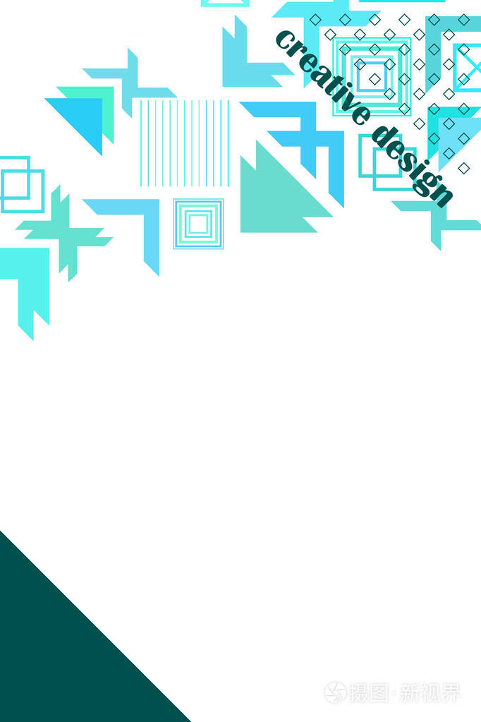 现代抽象几何背景矢量小册子封面设计