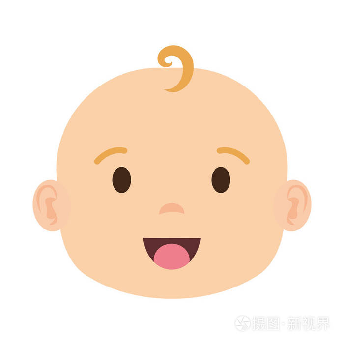 可爱和小男孩婴儿头字符