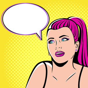 波普艺术漫画风格的女人照片