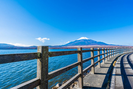 日本子湖四周富士山美景