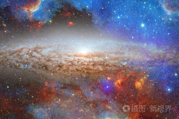 美丽的星云和明亮的恒星在外层空间发光神秘的宇宙.