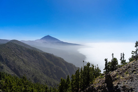 泰德火山的VEW。 观点米拉多德奥图诺。 加那利群岛。 泰内利夫。 西班牙。