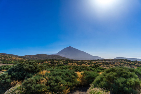 泰德火山的VEW。 观点米拉布拉多卡拉穆乔。 加那利群岛。 泰内利夫。 西班牙。