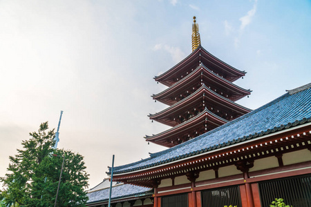 美丽的建筑大厦森寺庙是日本大阪地区著名的参观地点