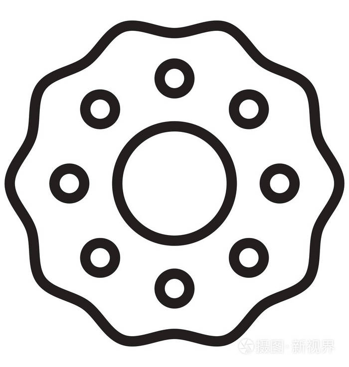 可轻松修改或编辑的cookie隔离矢量图标插画-正版商用图片17x1sm-摄图