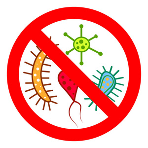 没有细菌白色背景下没有细菌标志的白色背景照片