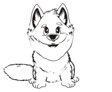 动漫小狼崽图片