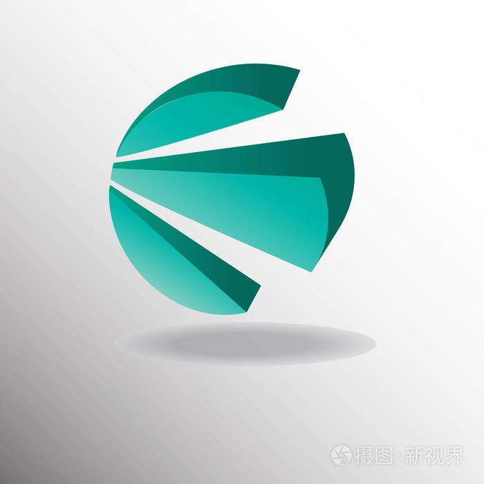 标志叶/在图纸上的标志,以叶片绿色切割标志的形式为公司机构项目.