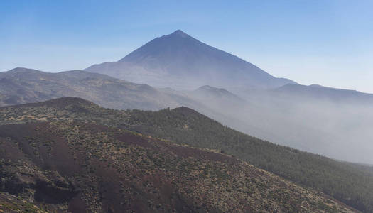 泰德火山的VEW。 观点米拉多德拉克西塔。 加那利群岛。 泰内利夫。 西班牙。