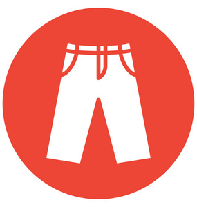 宽松的裤子隔离矢量图标，可以很容易地修改或编辑