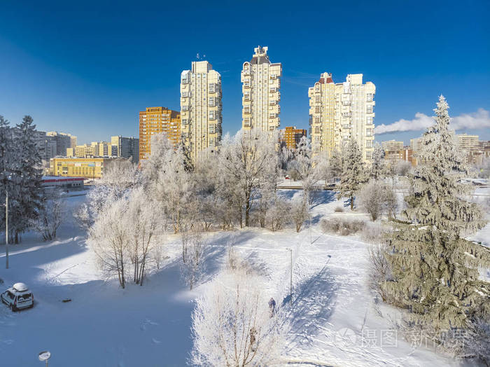 俄罗斯莫斯科市的冬天