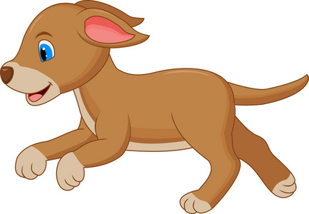 快乐狗卡通跑.照片