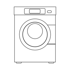 独立的洗衣和清洁标志对象。一套洗衣和服装股票矢量插图