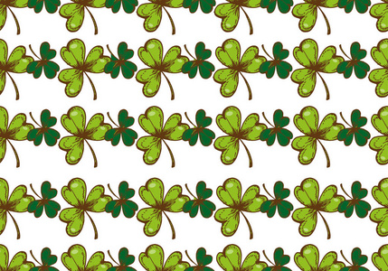 s Day background. Vector seamless pattern with irish symbols of 