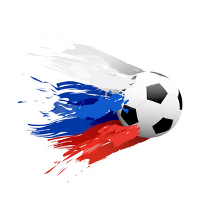 矢量标志俄罗斯足球比赛锦标赛与油漆飞溅