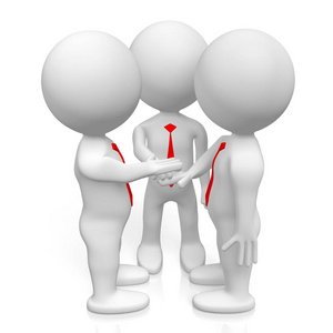 团队合作漫画图片