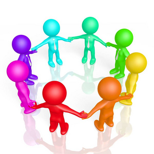 团队合作漫画图片