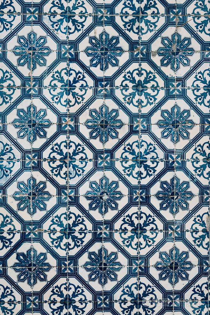 葡萄牙阿祖莱霍瓷砖图案里斯本葡萄牙