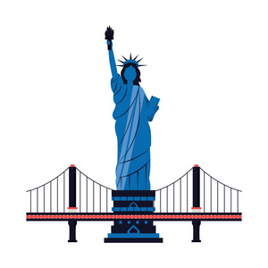 纽约市自由和桥梁雕像