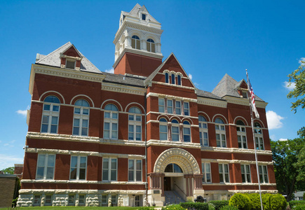 历史性的奥格尔县法院。 俄勒冈州伊利诺斯州
