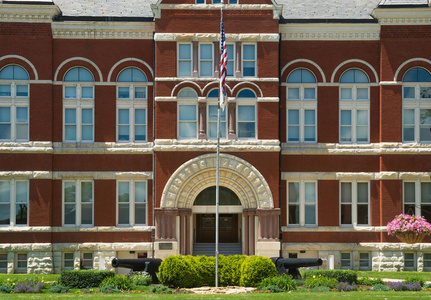 历史性的奥格尔县法院。 俄勒冈州伊利诺斯州