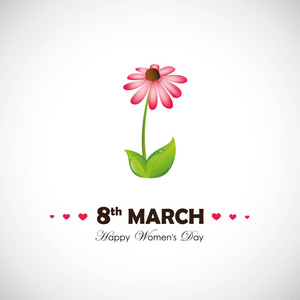 3月8日国际妇女天粉红色的花