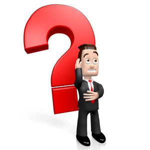 疑问卡通人图片