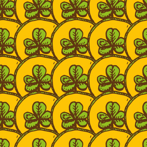 s Day background. Vector seamless pattern with golden coins and 