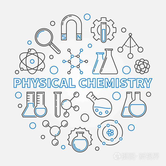 物理化学向量教育圆线性例证