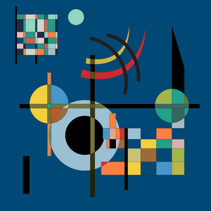 数字假画. 抽象几何彩色矢量背景照片