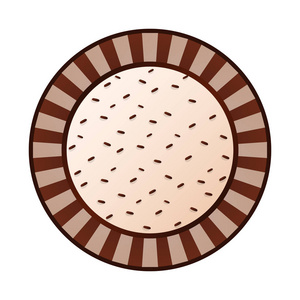 饼干和烘烤图标的矢量插图。收集饼干和巧克力股票矢量插图