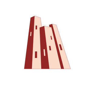 矢量标志城市建筑三塔