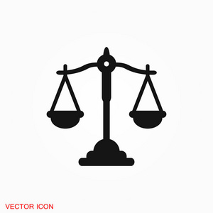 司法天平图标标志矢量符号设计图片