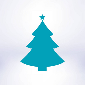 圣诞节树平面图标
