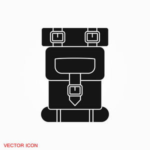 背包图标标志矢量符号设计