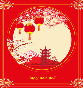 中国新年贺卡中秋节图片