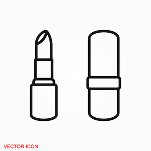 口红图标平面标志设计用口红符号