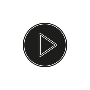 音乐媒体按钮矢量播放按钮图标媒体符号开始音乐或播放视频.