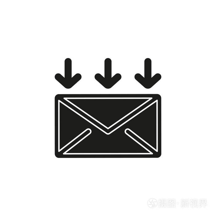 简单的信封邮件。 平面象形文字简单图标