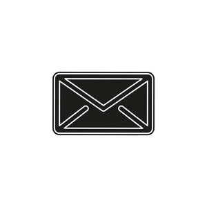 消息图标信封插图矢量邮件图标发送信件隔离。 平面象形文字简单图标