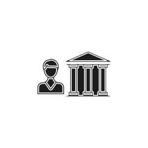 银行贷款货币贷款猪图标金融和经济符号。 平面象形文字简单图标