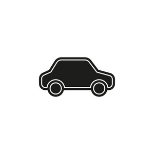 汽车插图孤立矢量汽车运输车辆汽车设计。 平面象形文字简单图标