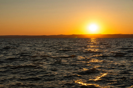 巴拉顿湖日落自然风景图片