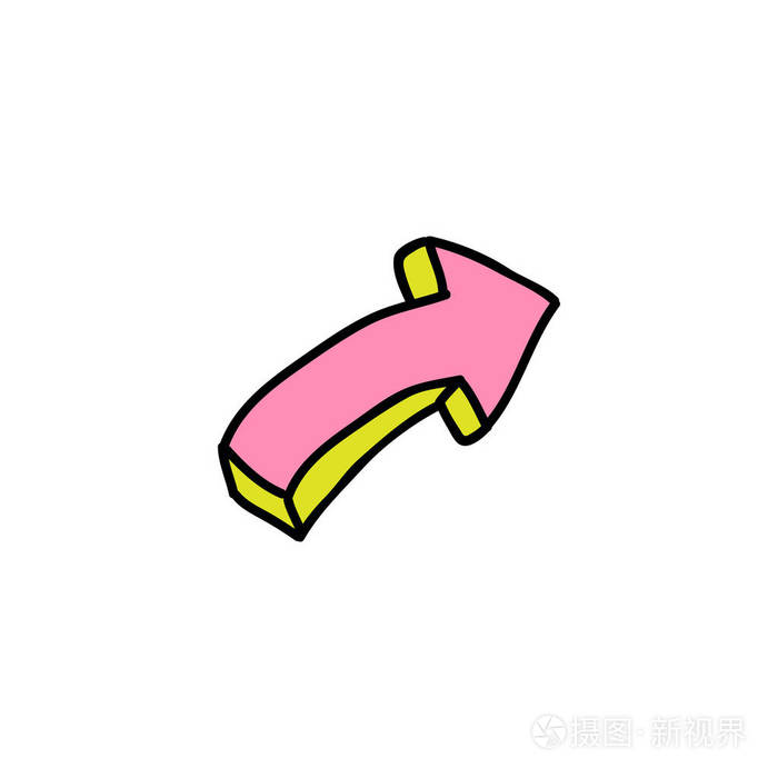 箭头涂鸦颜色图标插画-正版商用图片17yit2-摄图新视界