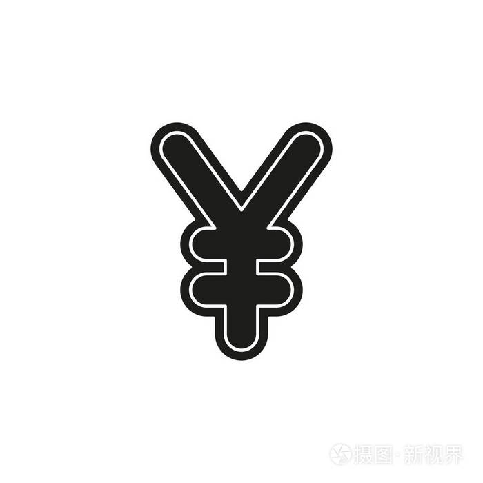 日元符号图标,货币符号-货币符号,矢量现金插图.