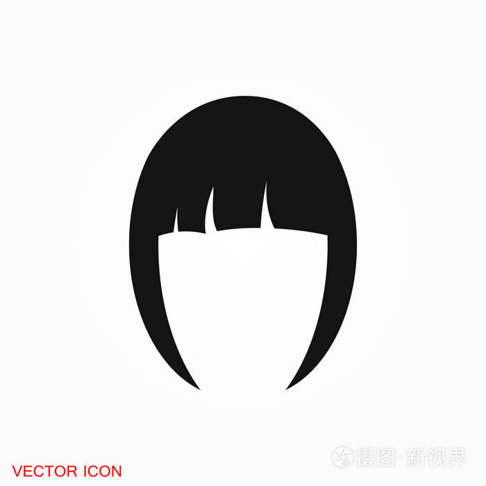 发型图标标志插图矢量标志符号设计
