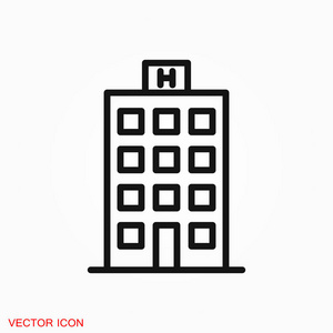 酒店图标标志矢量符号设计