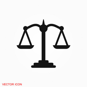 司法天平图标标志矢量符号设计
