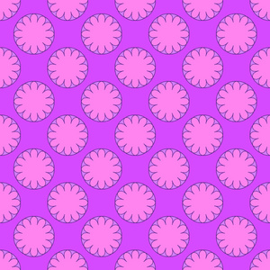 紫色背景上的抽象花卉图案